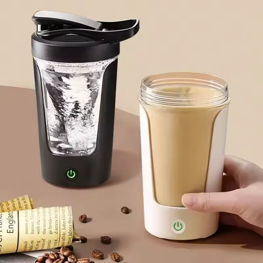 Vaso Mezclador Eléctrico Portátil Recargable por USB – Batidor de Proteína y Shaker
